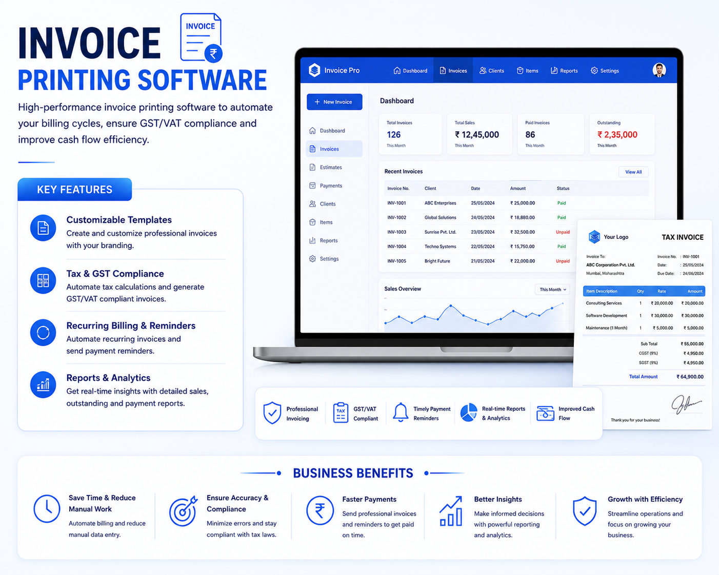 KeyByss - Invoice Printing Software preview
